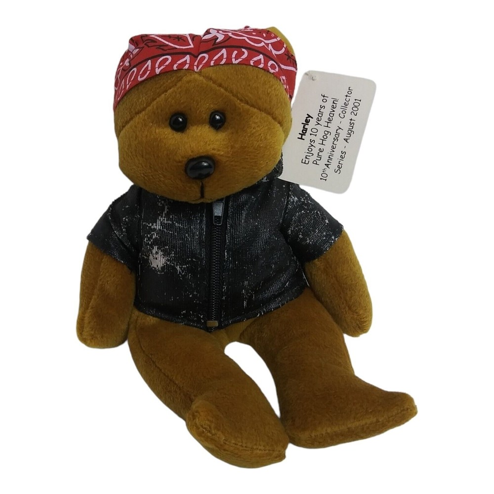 VTG Bronco Billy's Bar & Casino Harley Bear Stuffed Plush Cripple Creek 2001